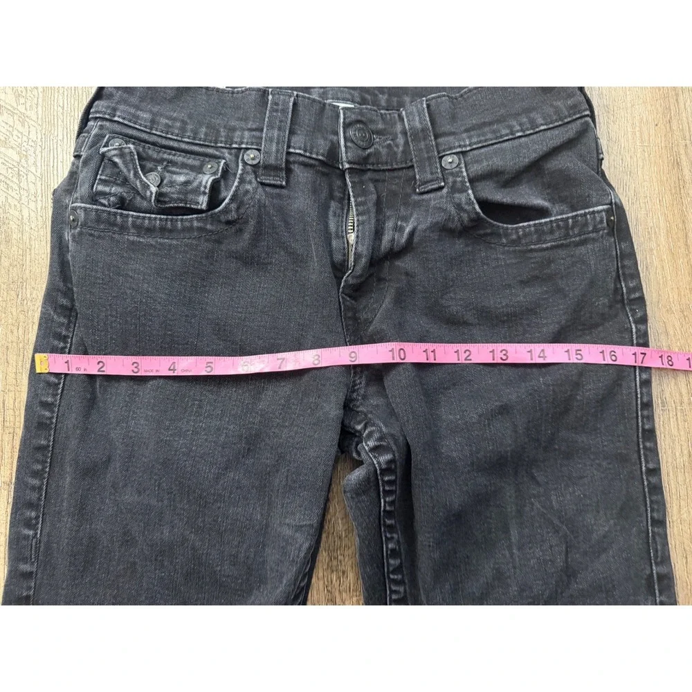 True Religion Ricky Relaxed Straight Jeans Black Washed Denim Size 29 Mens